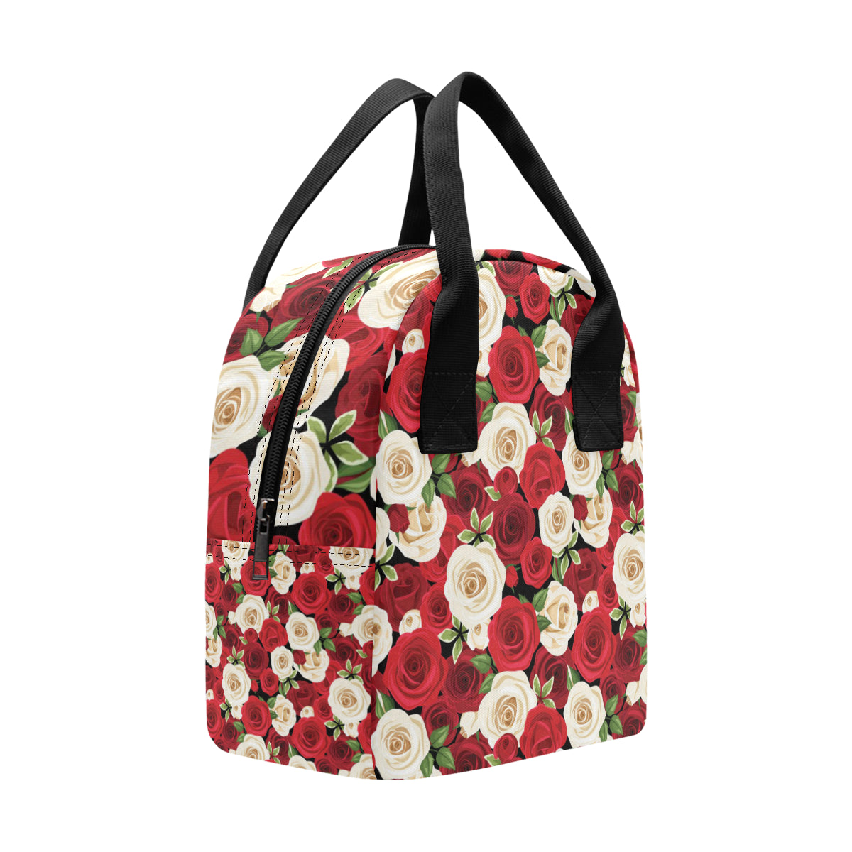 Rose Pattern Print Design RO06 Insulated Lunch Bag