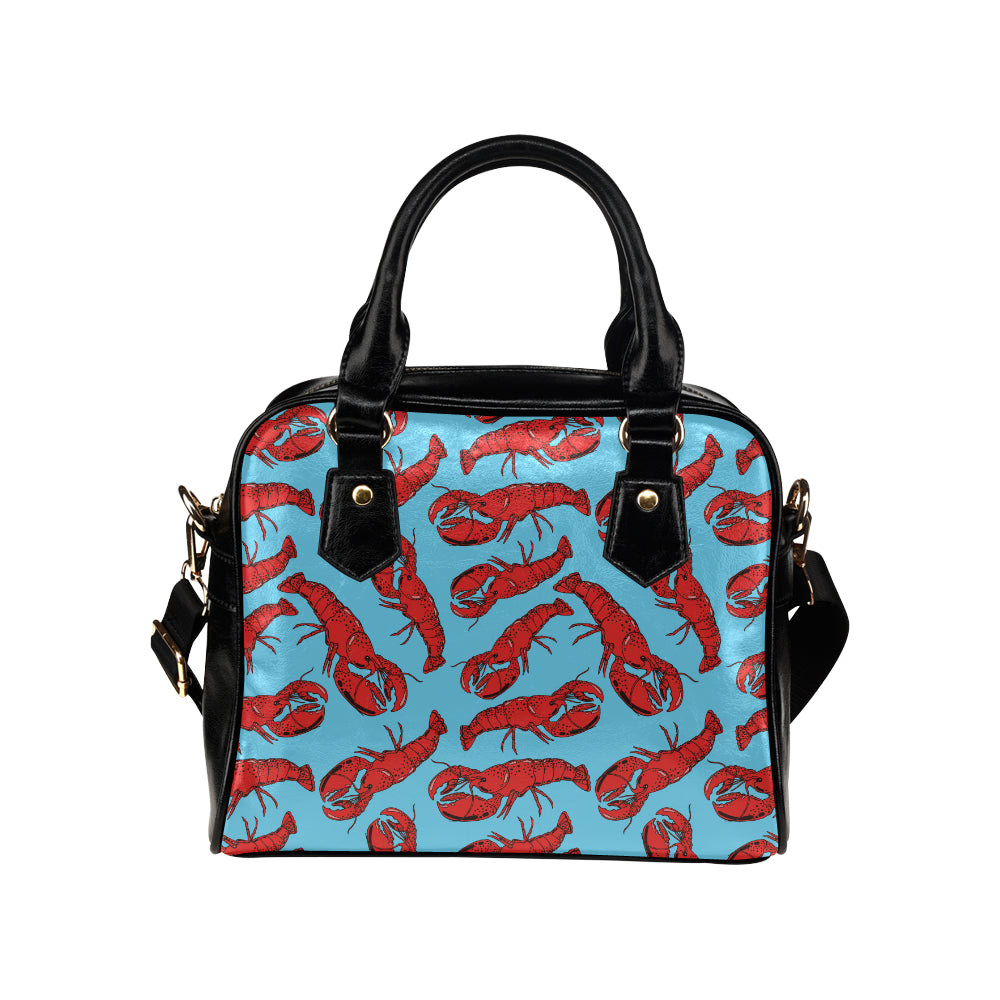 Lobster Red Pattern Print Design 03 Shoulder Handbag