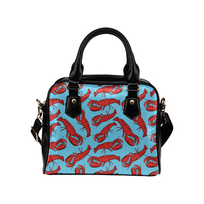 Lobster Red Pattern Print Design 03 Shoulder Handbag