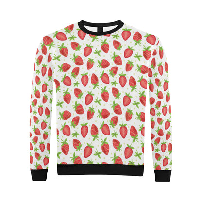 Strawberry Pattern Print Design SB07 Men Long Sleeve Sweatshirt