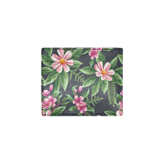 Summer Floral Pattern Print Design SF010 Men's ID Card Wallet
