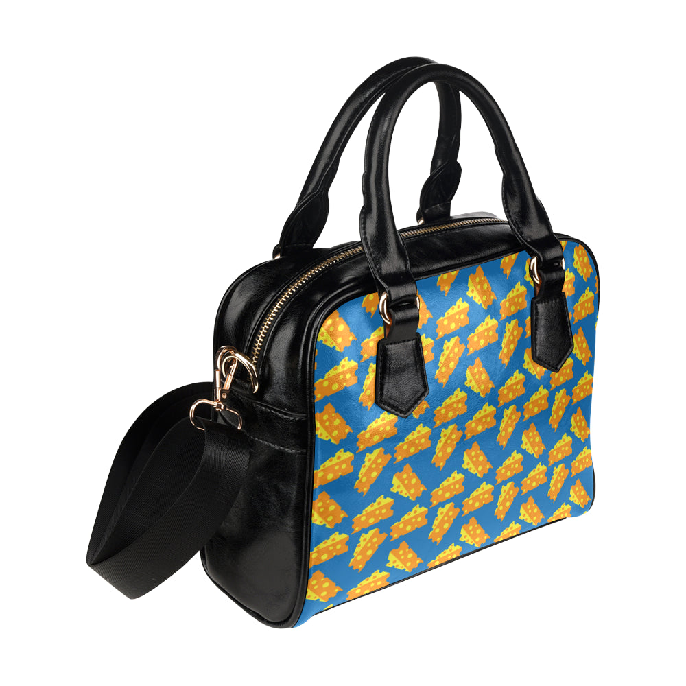 Cheese Pattern Print Design 05 Shoulder Handbag