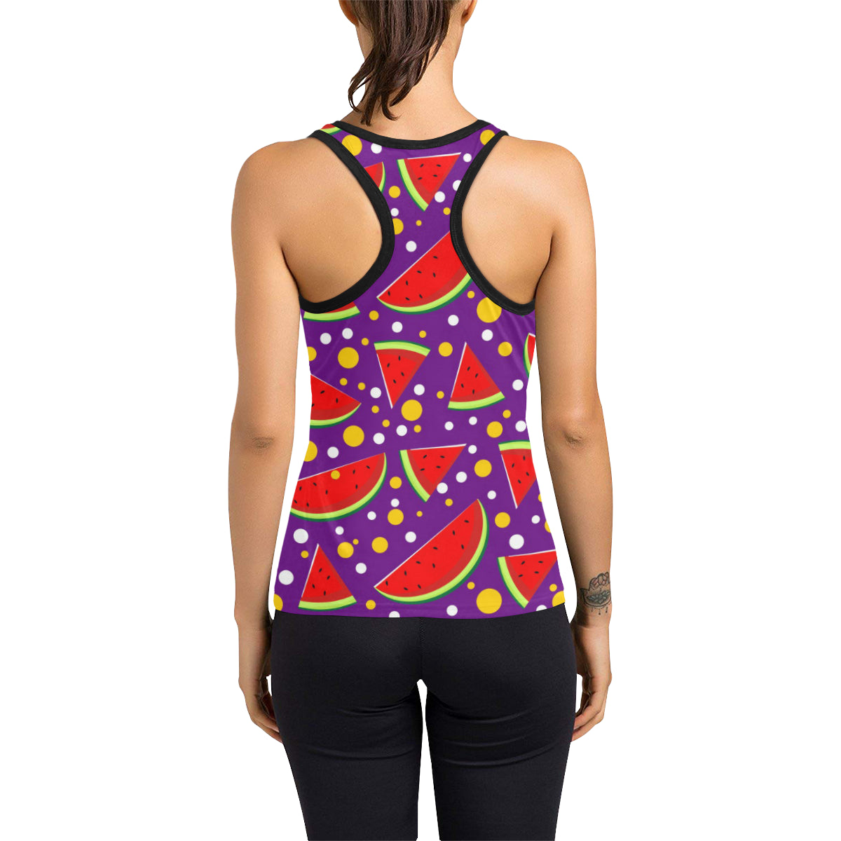 Watermelon Pattern Print Design WM010 Women's Racerback Tank Top