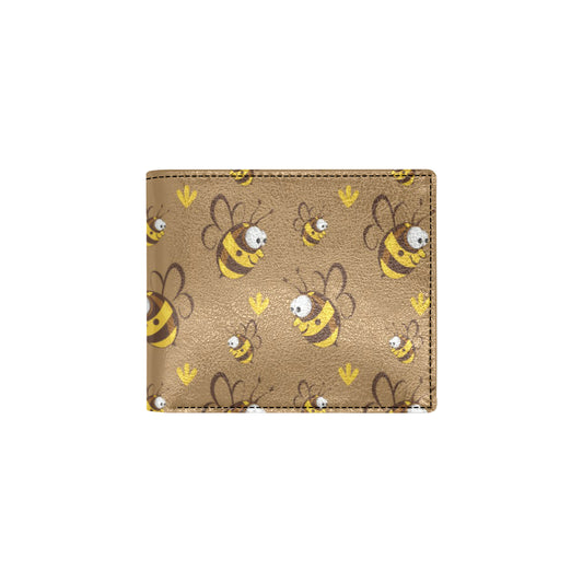 Bee Pattern Print Design BEE09 Men's ID Card Wallet