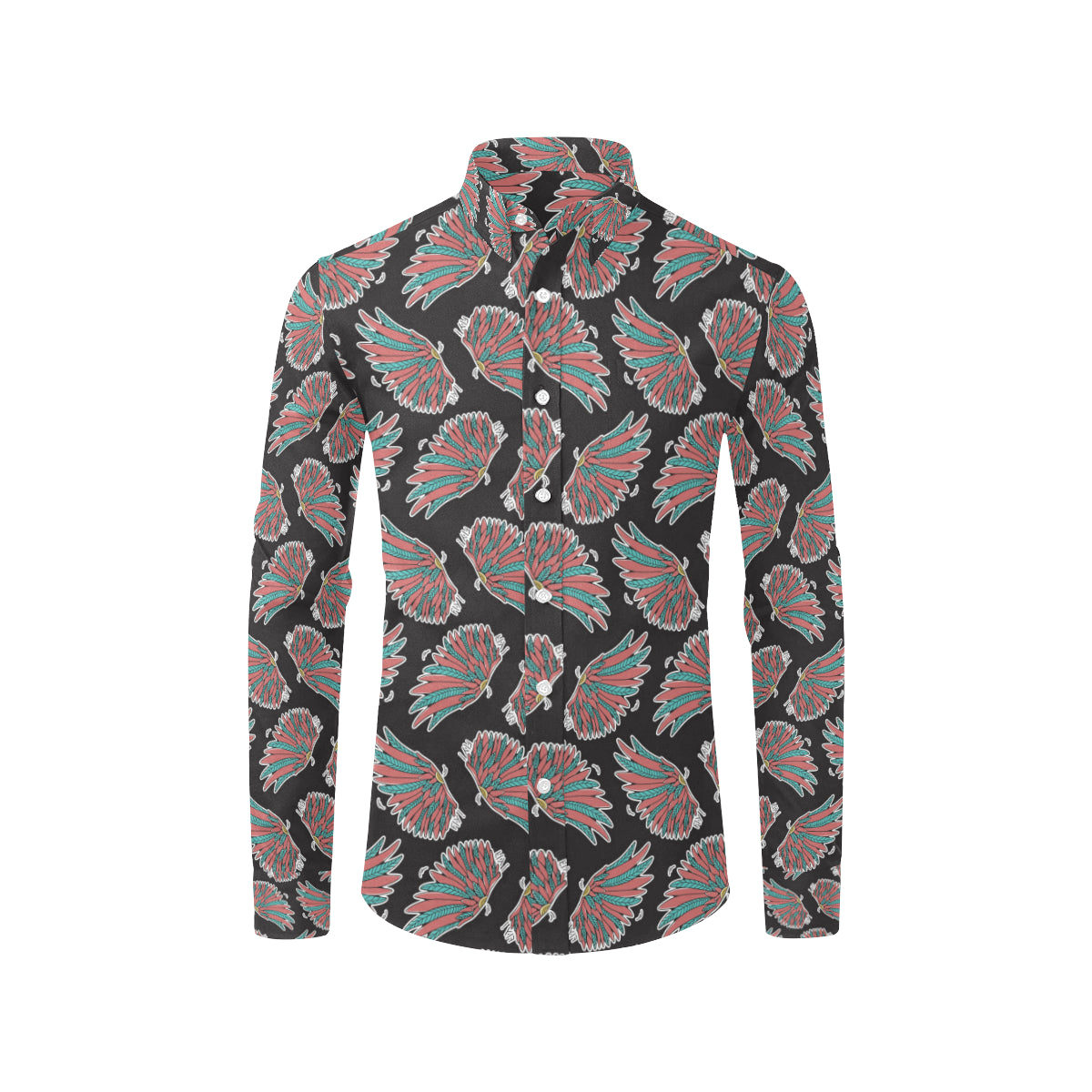 Angel Wings Pattern Print Design 05 Men's Long Sleeve Shirt