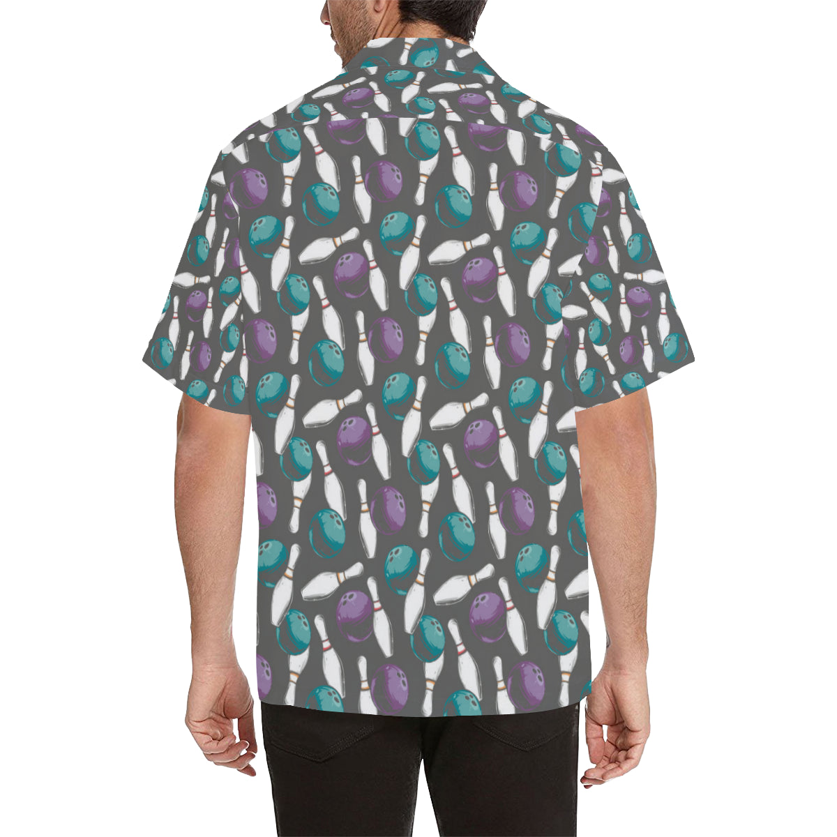 Bowling Pattern Print Design 03 Men's Hawaiian Shirt