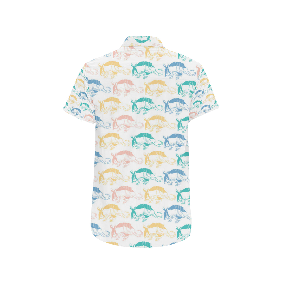 Armadillo Pattern Print Design 05 Men's Short Sleeve Button Up Shirt