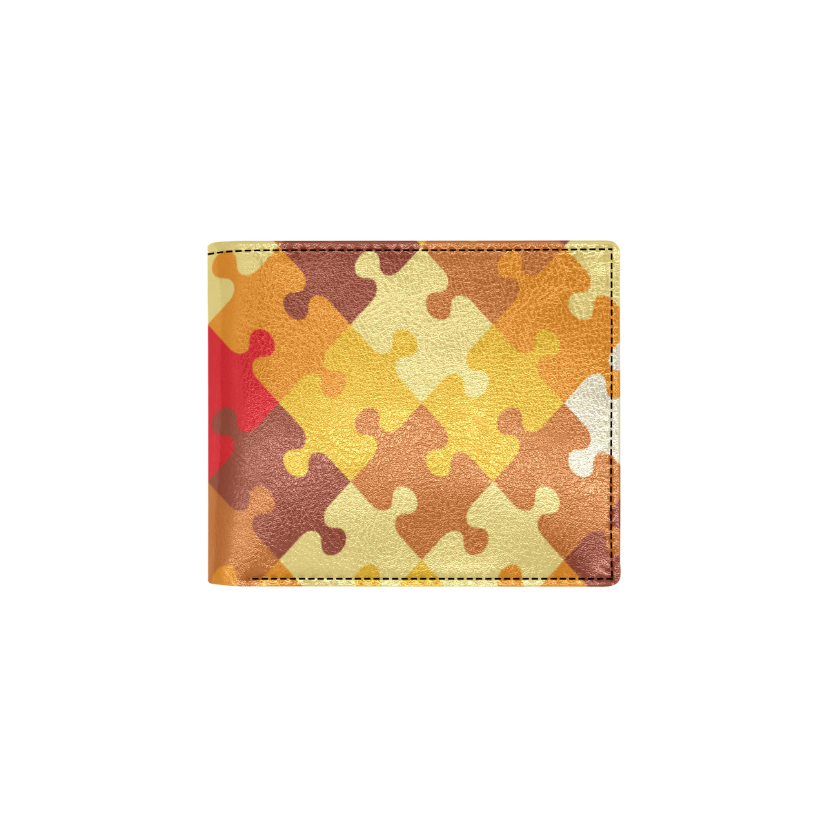 Puzzle Pattern Print Design A01 Men's ID Card Wallet