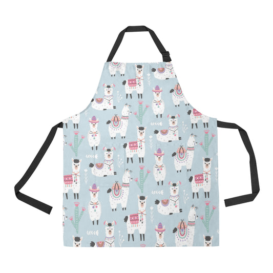 Llama Pattern Print Design 04 Apron with Pocket
