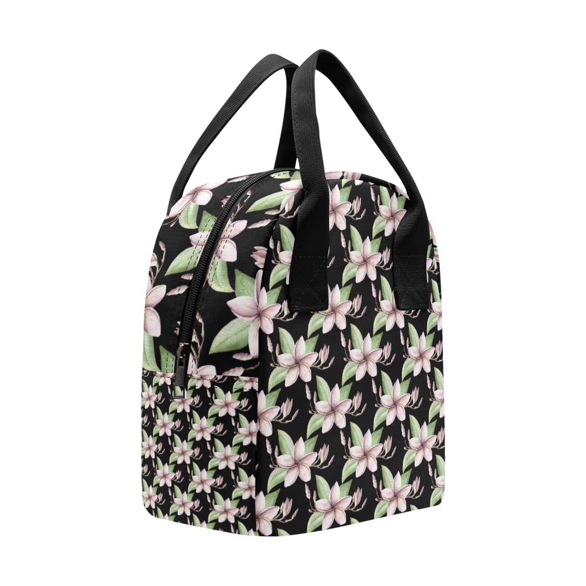 Plumeria Pattern Print Design PM02 Insulated Lunch Bag