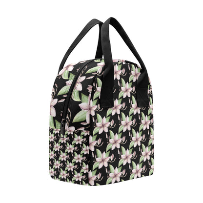 Plumeria Pattern Print Design PM02 Insulated Lunch Bag