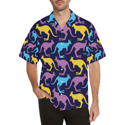 Kangaroos Pattern Print Design 02 Men's Hawaiian Shirt