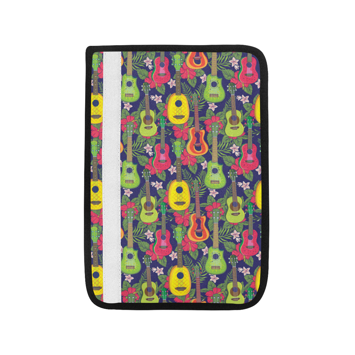 Ukulele Tropical Pattern Print Design 03 Car Seat Belt Cover