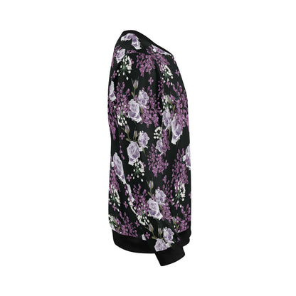 Lilac Pattern Print Design LI04 Men Long Sleeve Sweatshirt