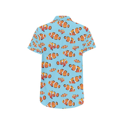 Clownfish Pattern Print Design 01 Men's Short Sleeve Button Up Shirt