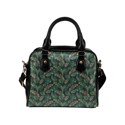 Banana Leaf Pattern Print Design 05 Shoulder Handbag
