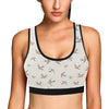 Swallow Bird Pattern Print Design 01 Sports Bra