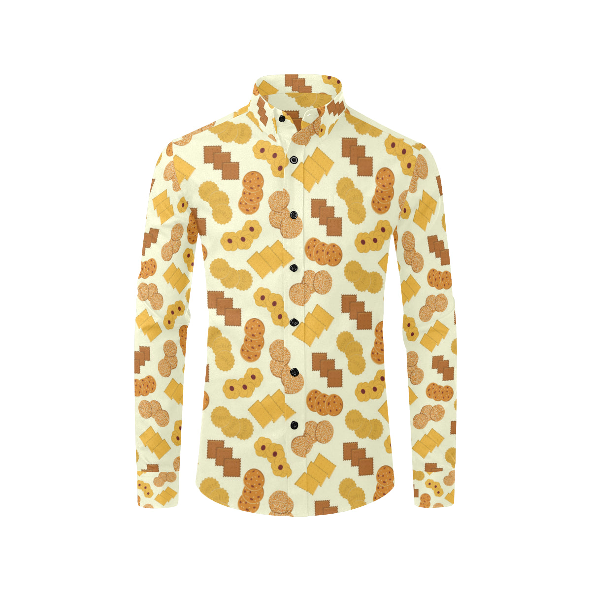 Cookie Pattern Print Design 06 Men's Long Sleeve Shirt