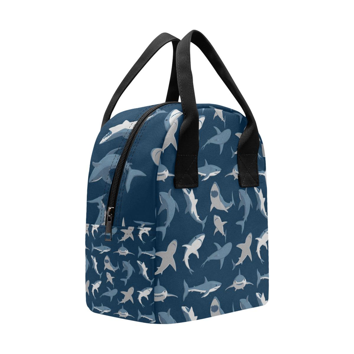 Shark Action Pattern Insulated Lunch Bag