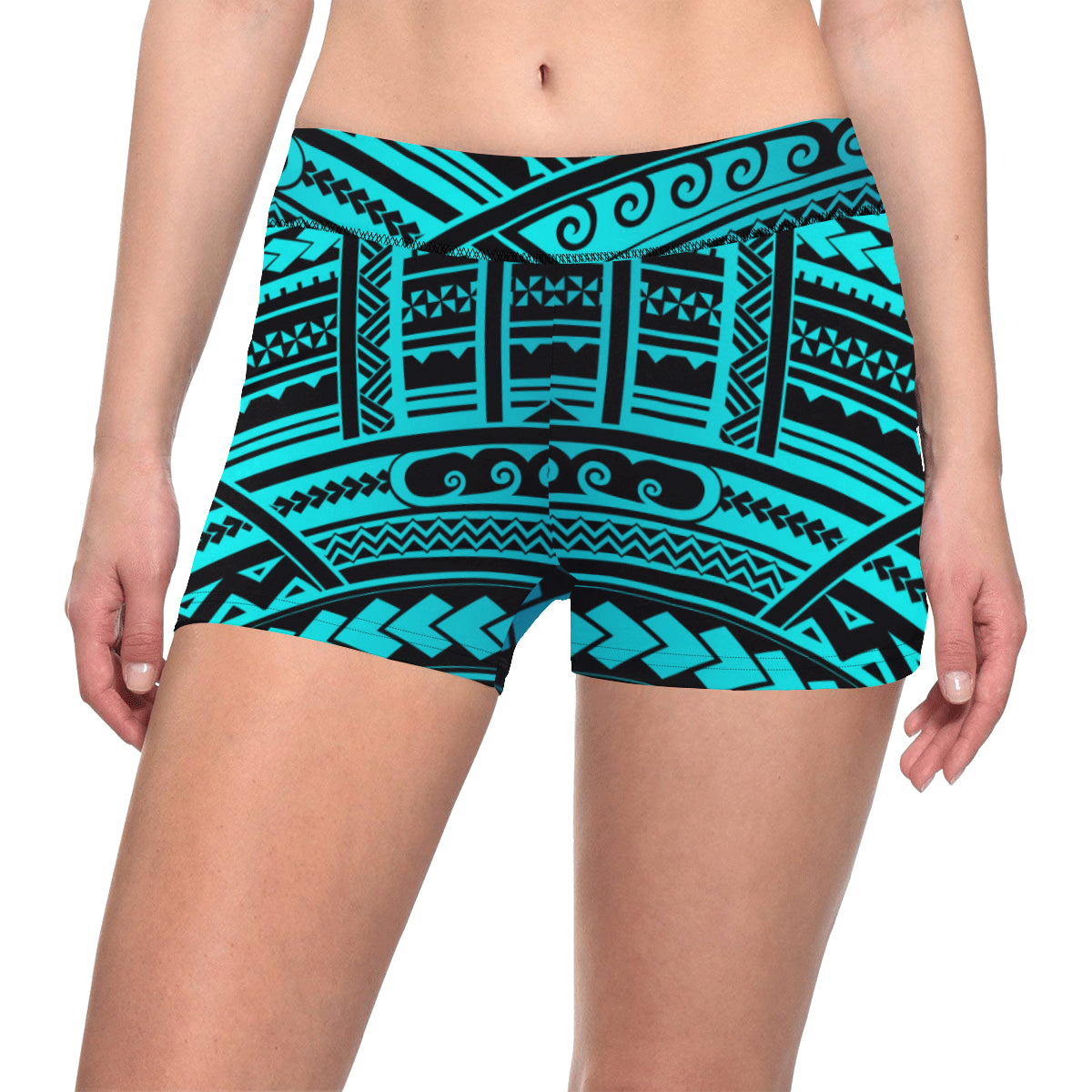 Polynesian Tribal Yoga Shorts