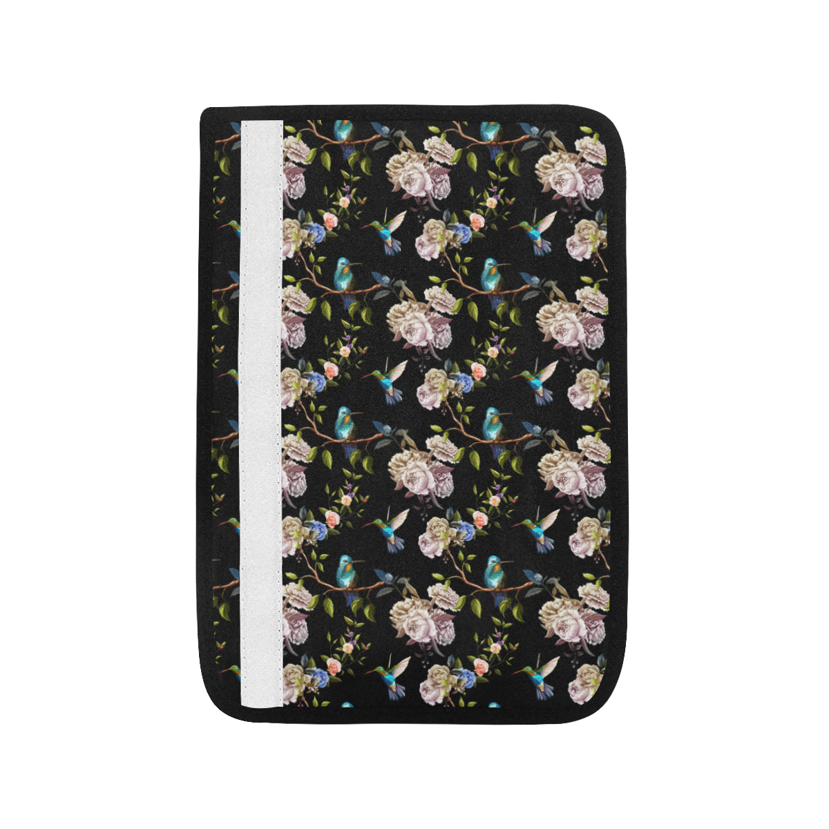 Hummingbird Flower Themed Print Car Seat Belt Cover