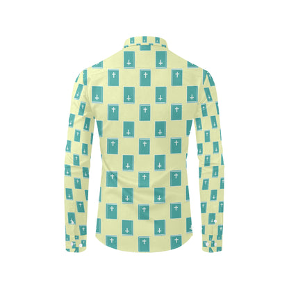 Bible Pattern Print Design 04 Men's Long Sleeve Shirt
