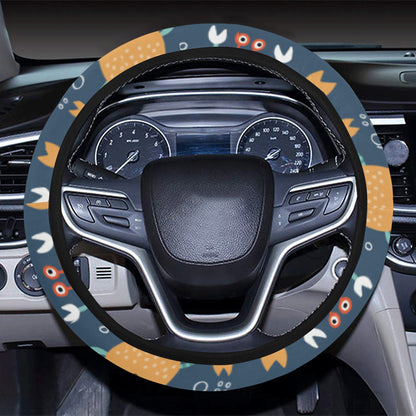 Crab Pattern Print Design 05 Steering Wheel Cover with Elastic Edge
