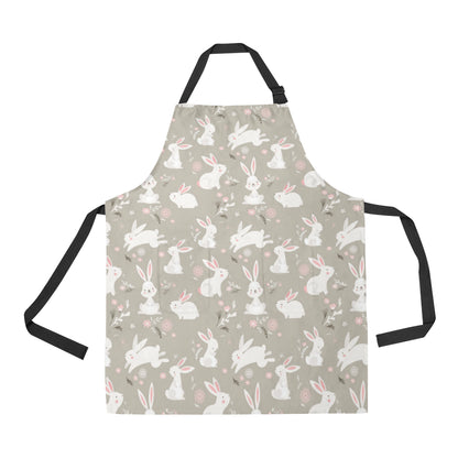 Rabbit Pattern Print Design RB03 Apron with Pocket