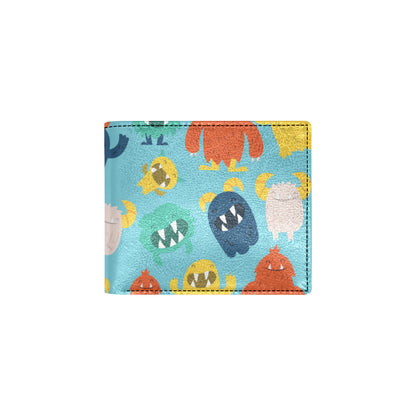 Monster Cartoon Pattern Print Design 03 Men's ID Card Wallet