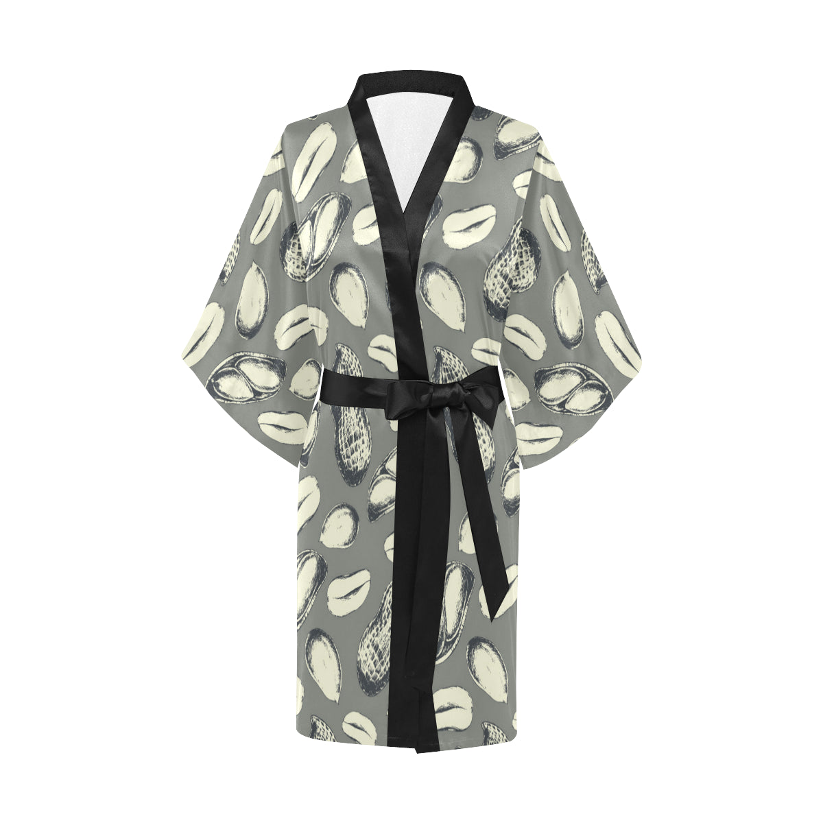 Peanut Pattern Print Design A01 Women's Short Kimono