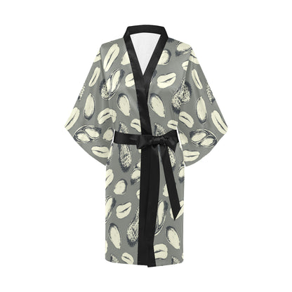 Peanut Pattern Print Design A01 Women's Short Kimono