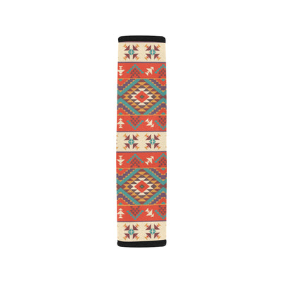 Aztec Red Print Pattern Car Seat Belt Cover