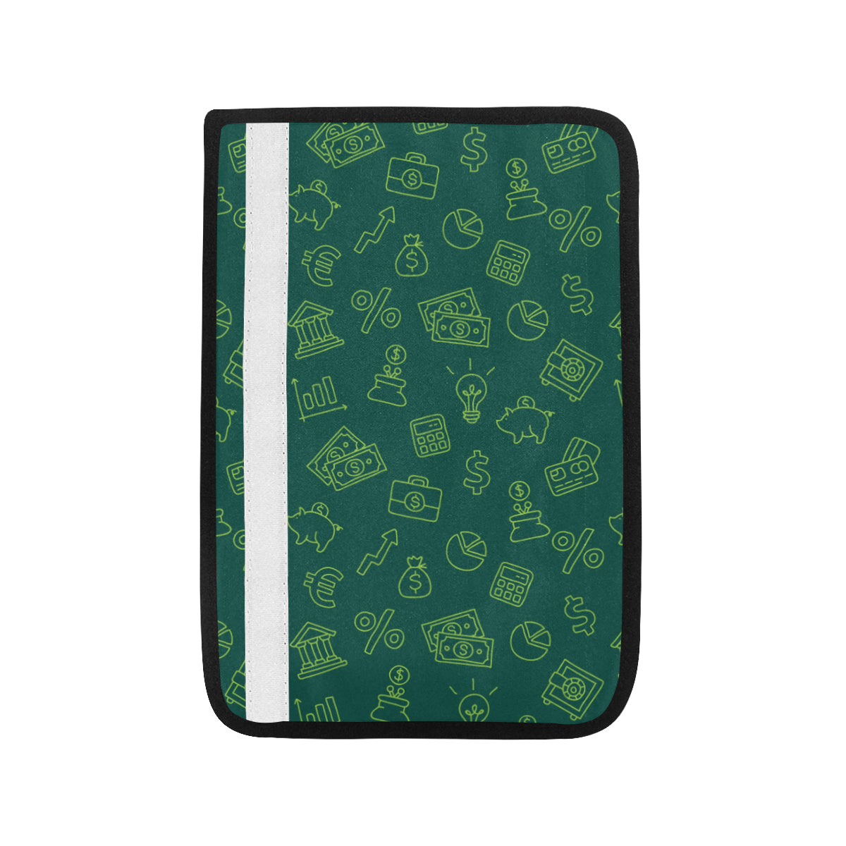 Accounting Financial Pattern Print Design 02 Car Seat Belt Cover
