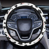 Cow Pattern Print Design 02 Steering Wheel Cover with Elastic Edge