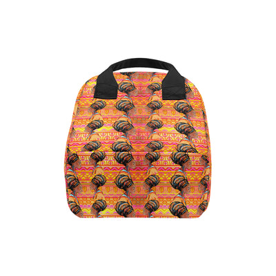 African Girl Aztec Insulated Lunch Bag