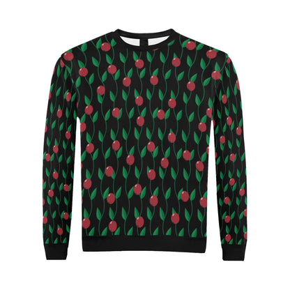 Cranberry Pattern Print Design CB01 Men Long Sleeve Sweatshirt