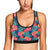 Red Hibiscus Pattern Print Design HB02 Sports Bra