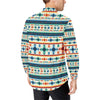 Aztec Pattern Print Design 02 Men's Long Sleeve Shirt