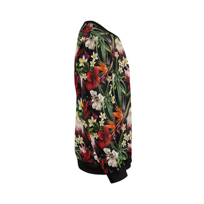 Summer Floral Pattern Print Design SF03 Men Long Sleeve Sweatshirt