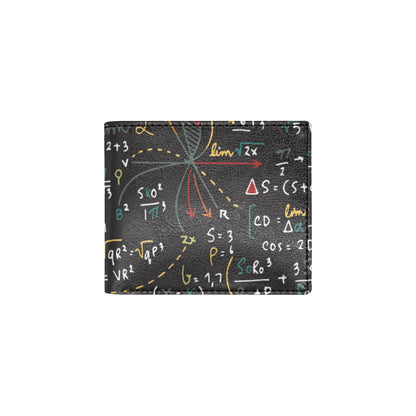 Math Pattern Print Design 04 Men's ID Card Wallet