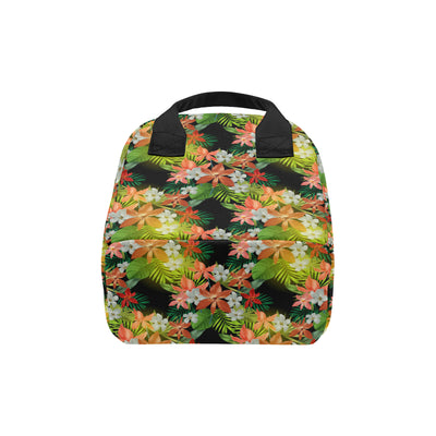 Amaryllis Pattern Print Design AL07 Insulated Lunch Bag