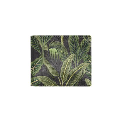 Banana Leaf Pattern Print Design BL04 Men's ID Card Wallet