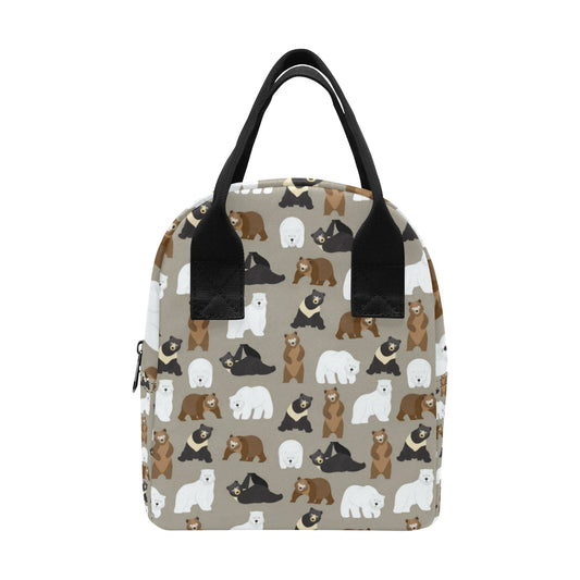 Bear Pattern Print Design BE03 Insulated Lunch Bag