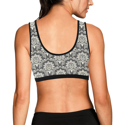 Damask Elegant Print Pattern Sports Bra