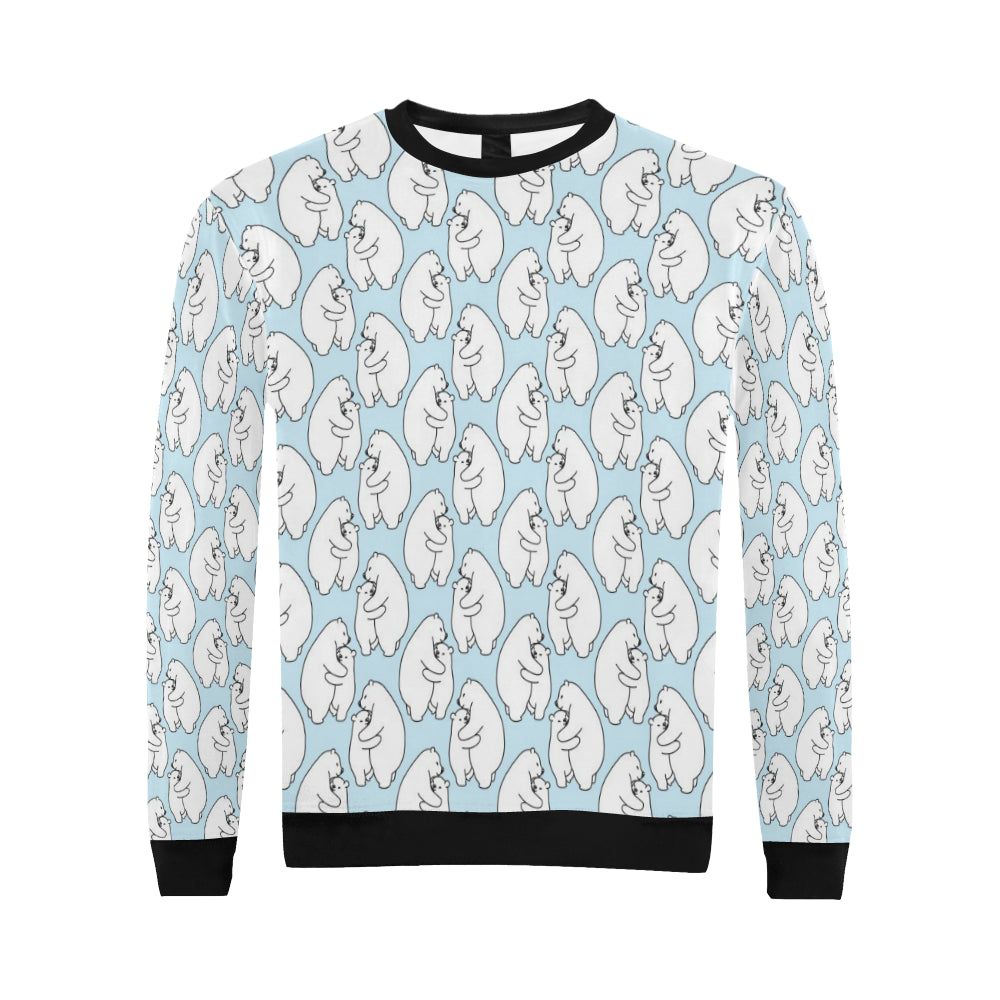 Polar Bear Pattern Print Design PB08 Men Long Sleeve Sweatshirt