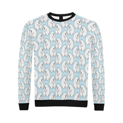 Polar Bear Pattern Print Design PB08 Men Long Sleeve Sweatshirt