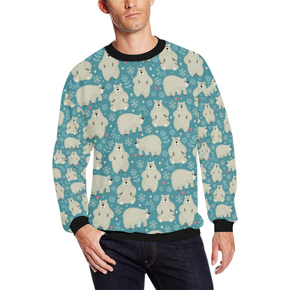 Bear Pattern Print Design BE04 Men Long Sleeve Sweatshirt