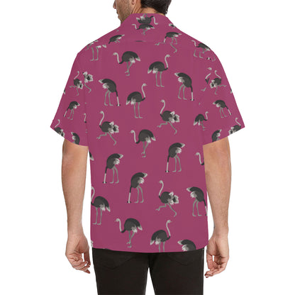 Emu Pattern Print Design 02 Men's Hawaiian Shirt