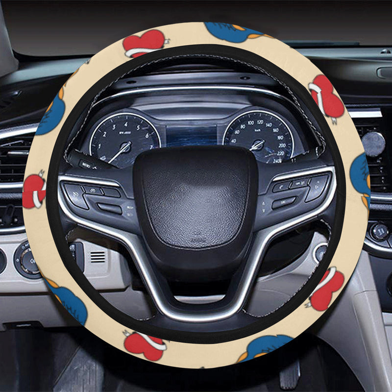 Swallow Bird Pattern Print Design 05 Steering Wheel Cover with Elastic Edge