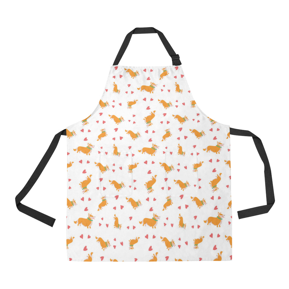 Cardigan Welsh Corgis Pattern Print Design 04 Apron with Pocket